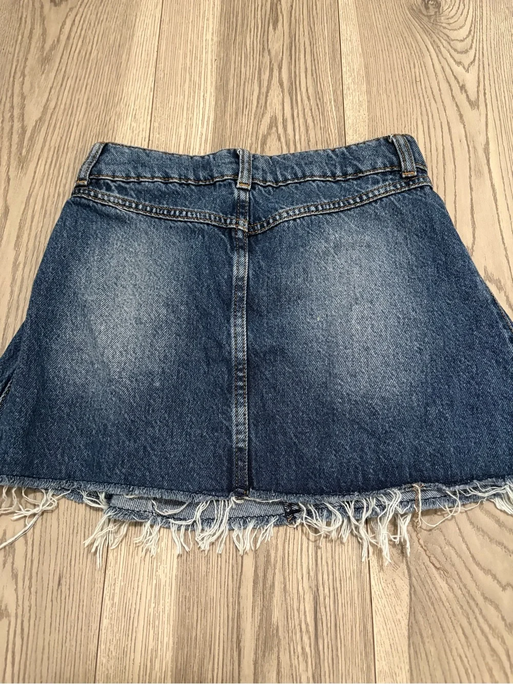 Zara Kids Distressed Denim Mini Skirt Size 9